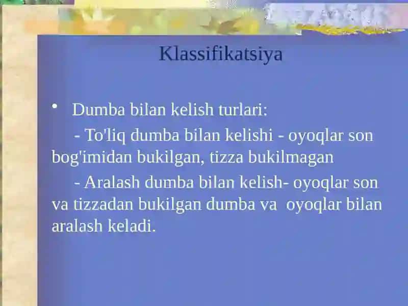 Homilaning chanoq bilan kelishi. 3