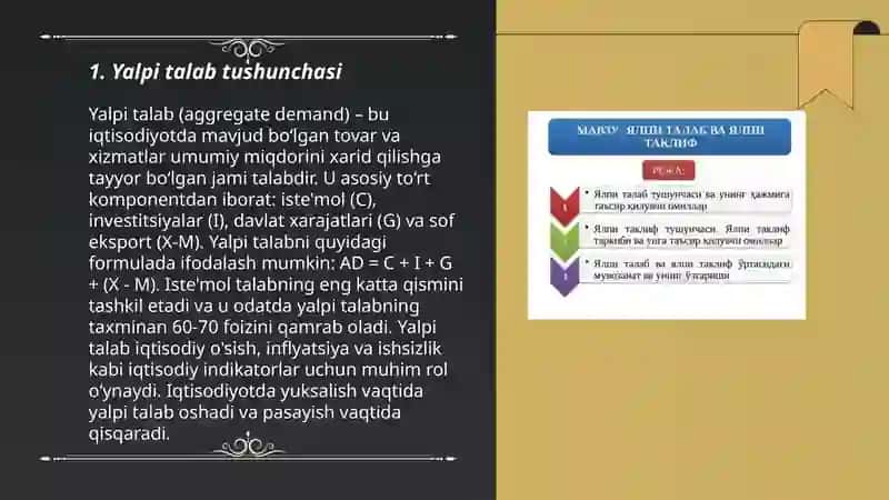 Yalpi talabning tushunchasi 3