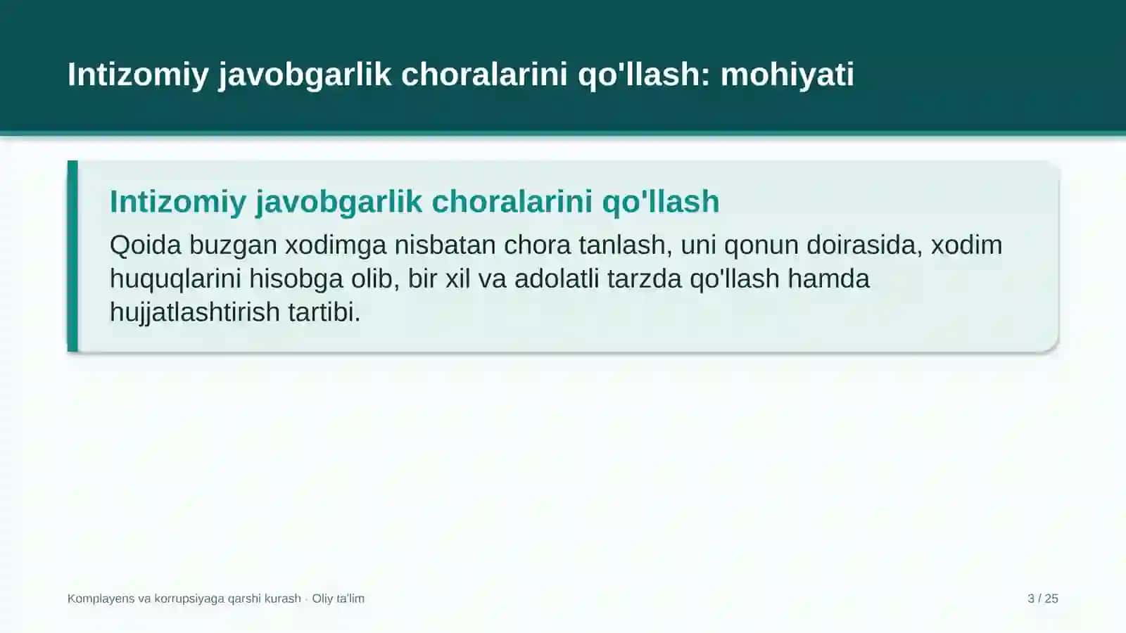 Xususiy universitetlarda intizomiy javobgarlik choralarini qo'llash tartibi 3
