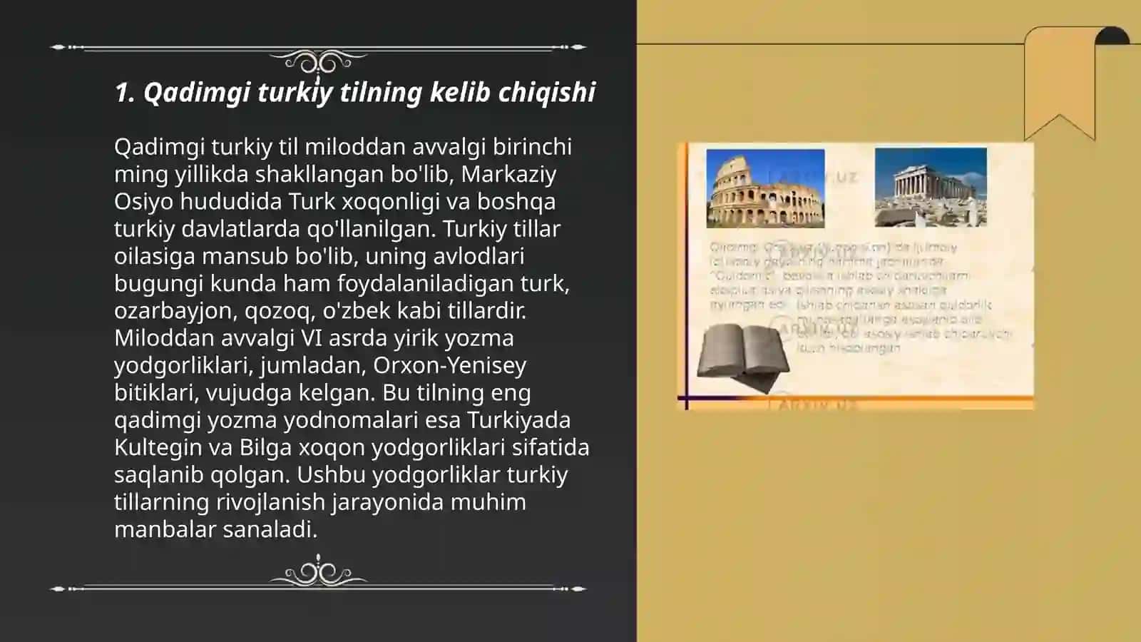 Qadimgi turkiy tilning shakllanishi va taraqqiyoti 3