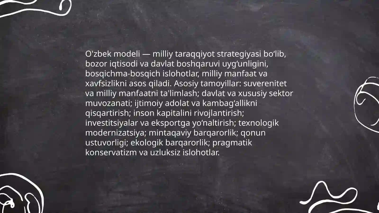 Taraqqiyotning ''O'zbek modeli'' 3