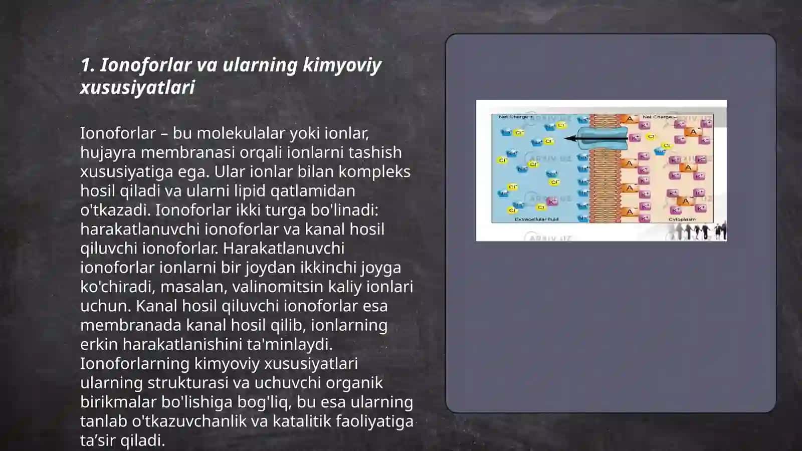 Ionoforlar va ularning kimyoviy xususiyatlari 3