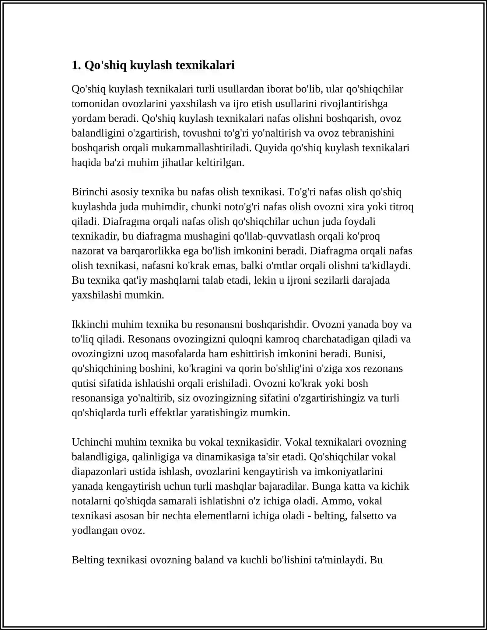 QO'SHIQ KUYLASH FAOLIYATI 3