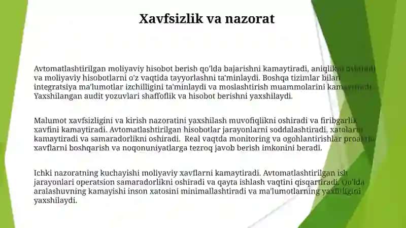 Avtomatlashtirilgan moliyaviy hisobot 3