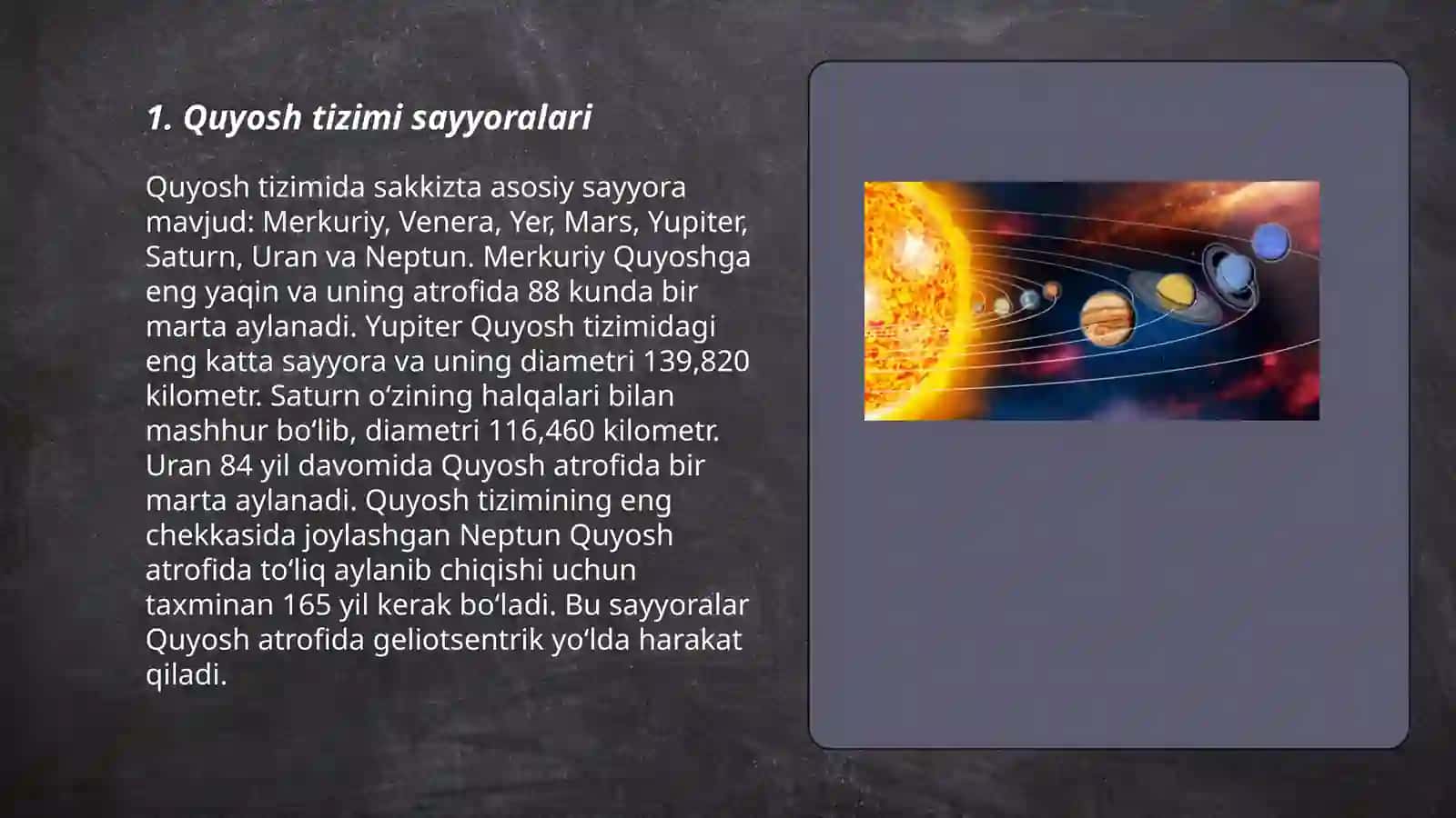 Quyosh tizimi sayyoralari 3