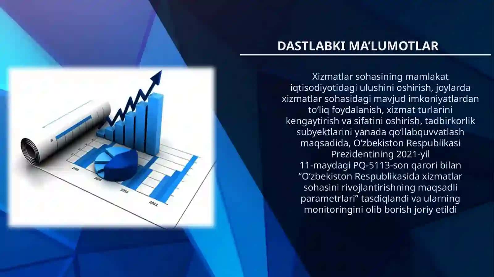 XIZMAT KO’RSATISH STATISTIKASI 3