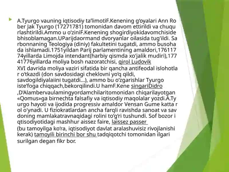 ANTUAN TYURGO IQTISODIY TALIMOTI 3