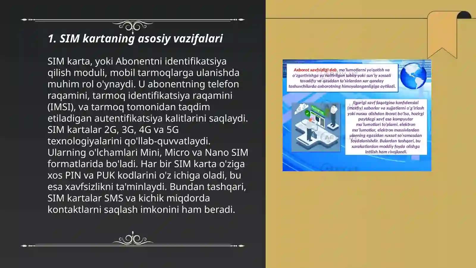 Sim kartani vazifasi va funksiyalari 3