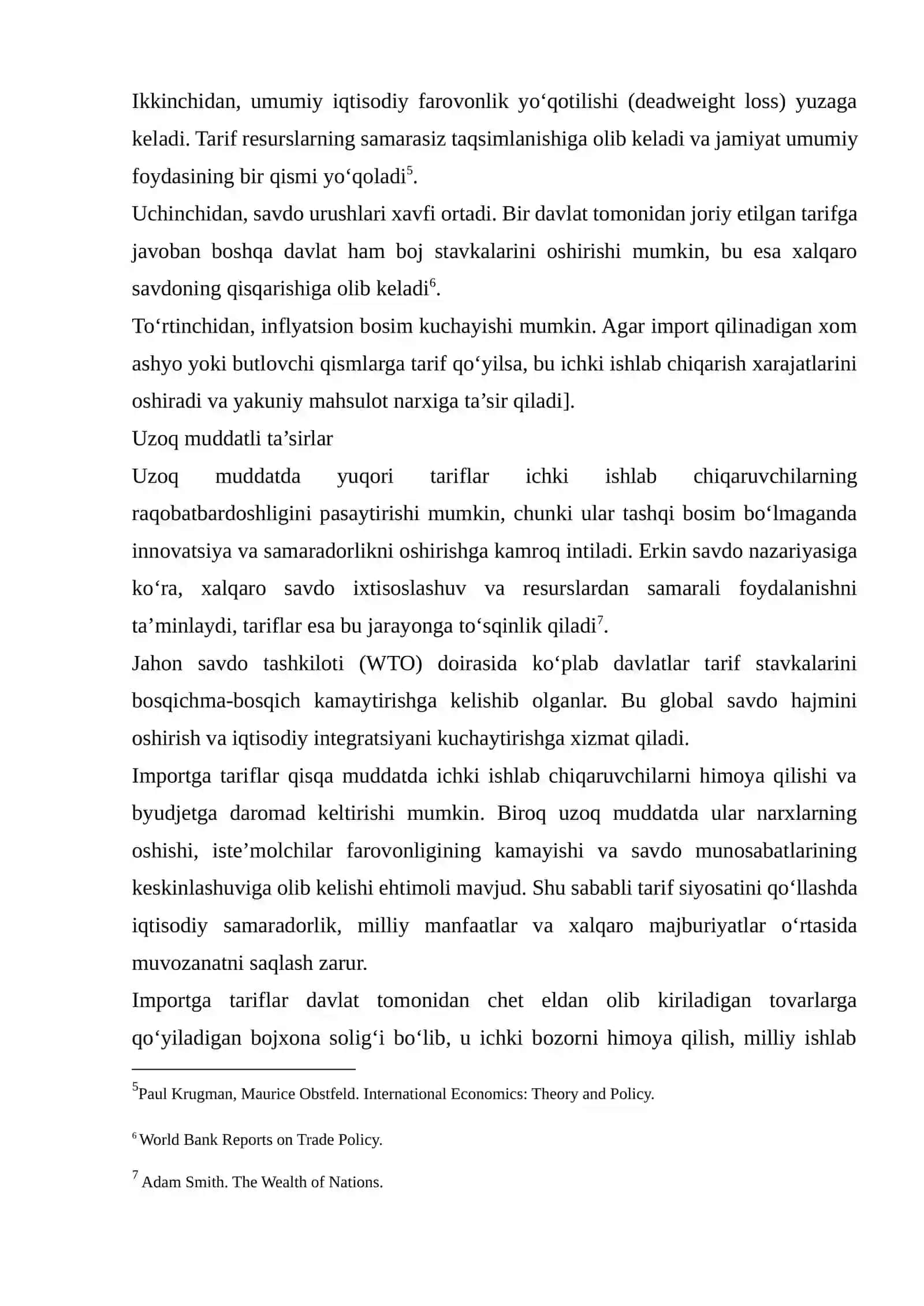 Importga tariflar 3