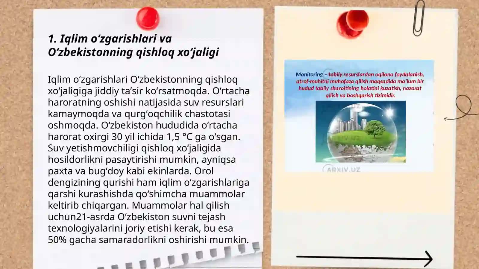 Iqlim oʻzgarishlarining Oʻzbekistonga ta'siri 3
