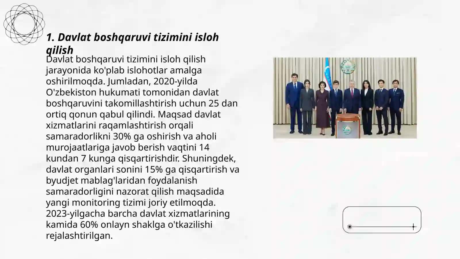 Davlat boshqaruvi tizimini isloh qilish 3