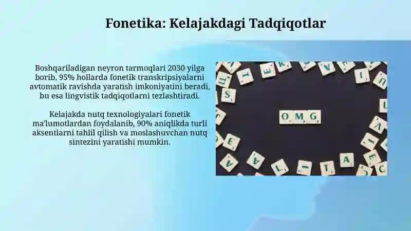 Fonetika: Kelajakdagi Tadqiqotlar 3