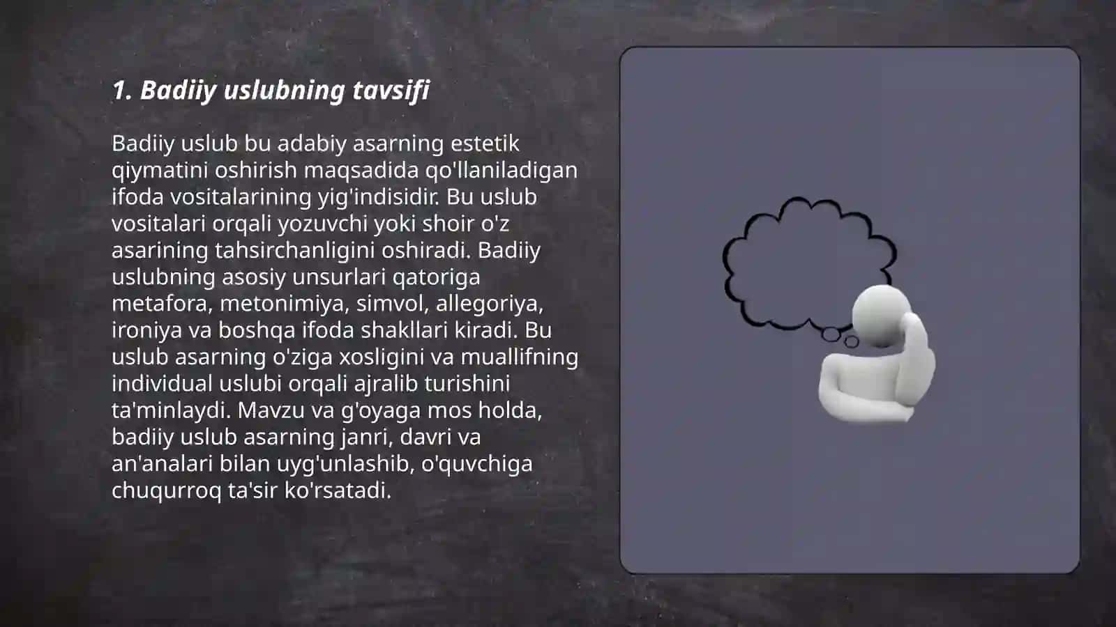 Badiiy uslubning tavsifi 3