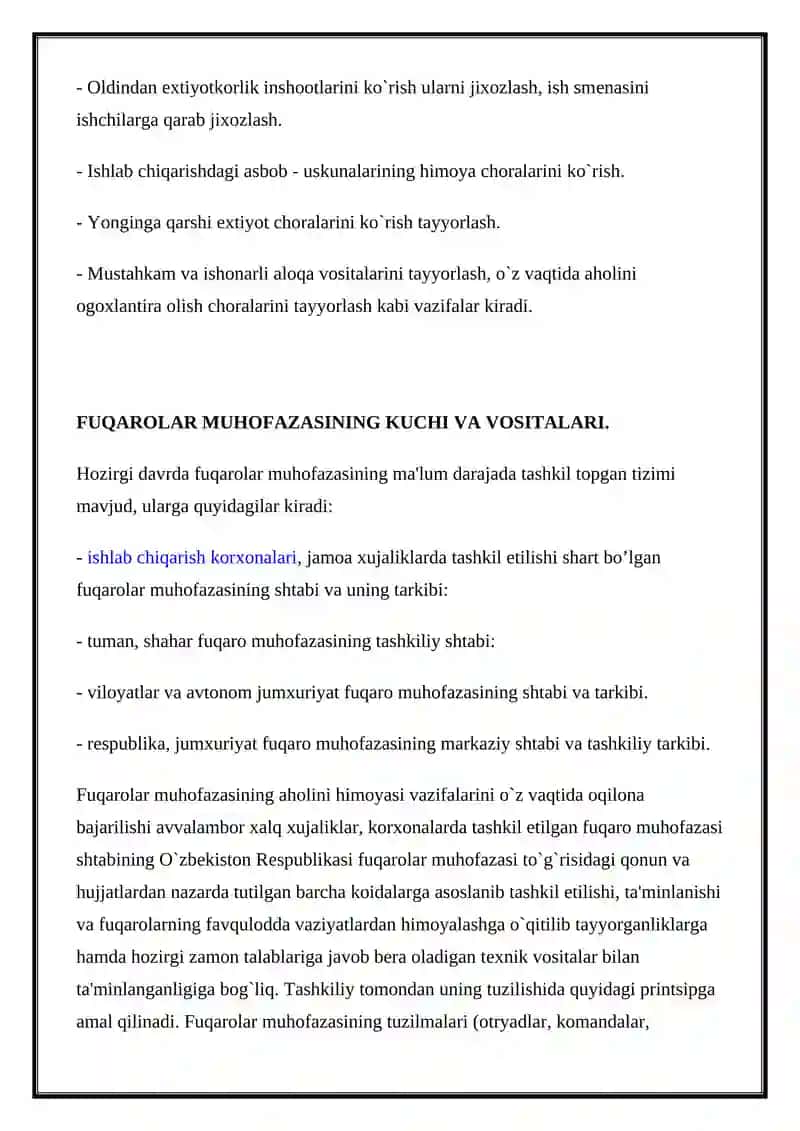 Fuqaro muhofazasining vazifalari. 3