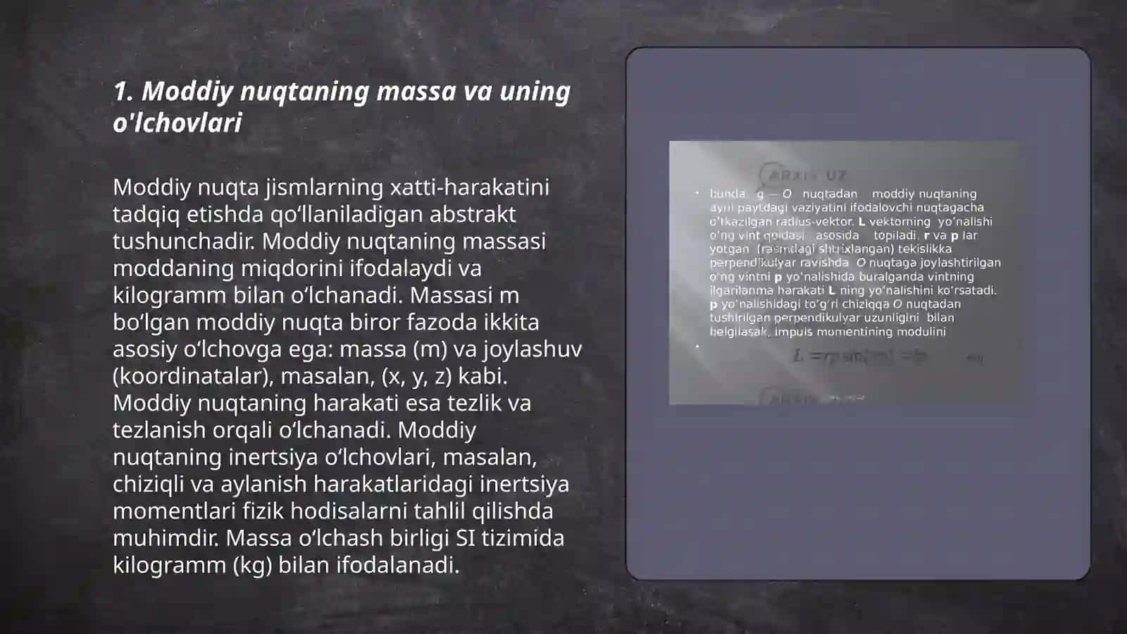 Moddiy nuqta dinamikasi 3