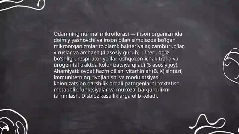 Odam normal mikroflorasi 3