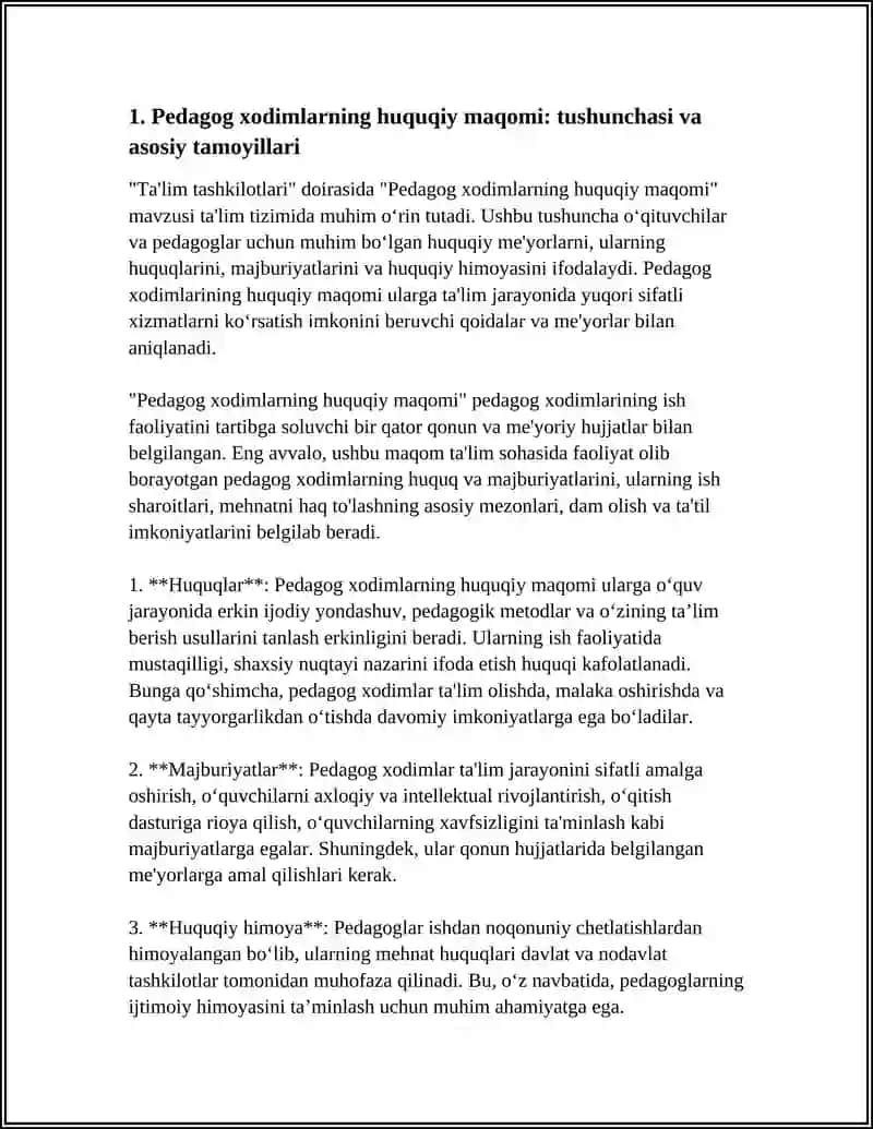 PEDAGOG XODIMLARNING HUQUQIY MAQOMI 3