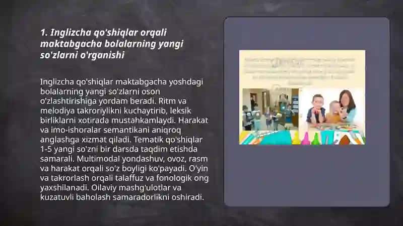 Ingliz tili qo'shiq va raqslar 3