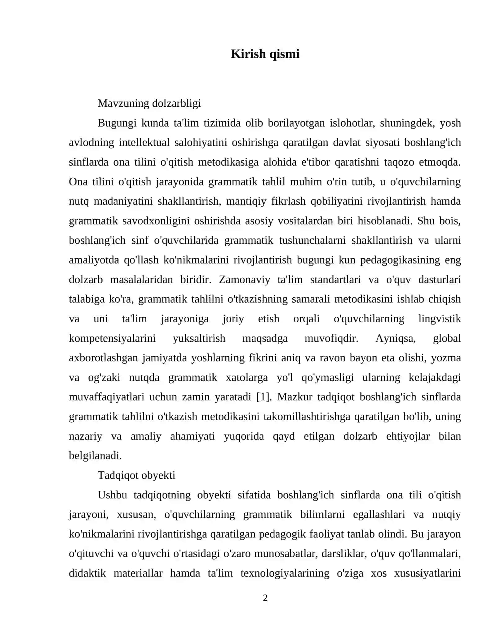 Boshlangich sinflarda grammatik tahlilni oʼtkazish metodikasi. 3