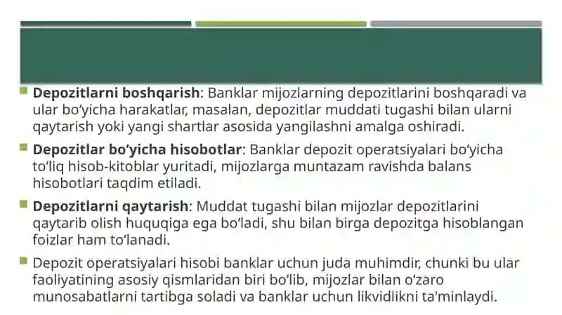 Depozit operatsiyalari hisobi 3