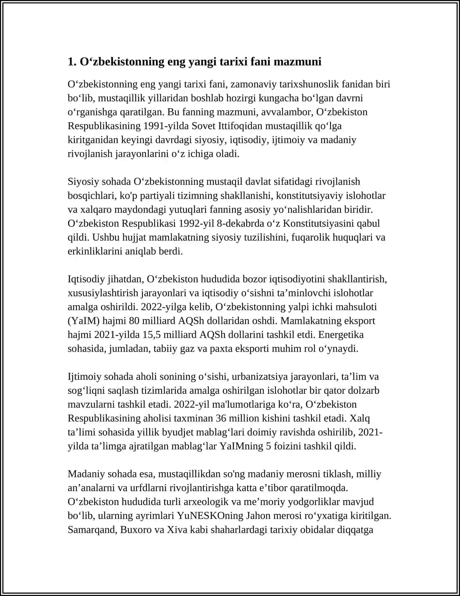 O’zbekistonning eng yangi tarixi fani mazmuni 3