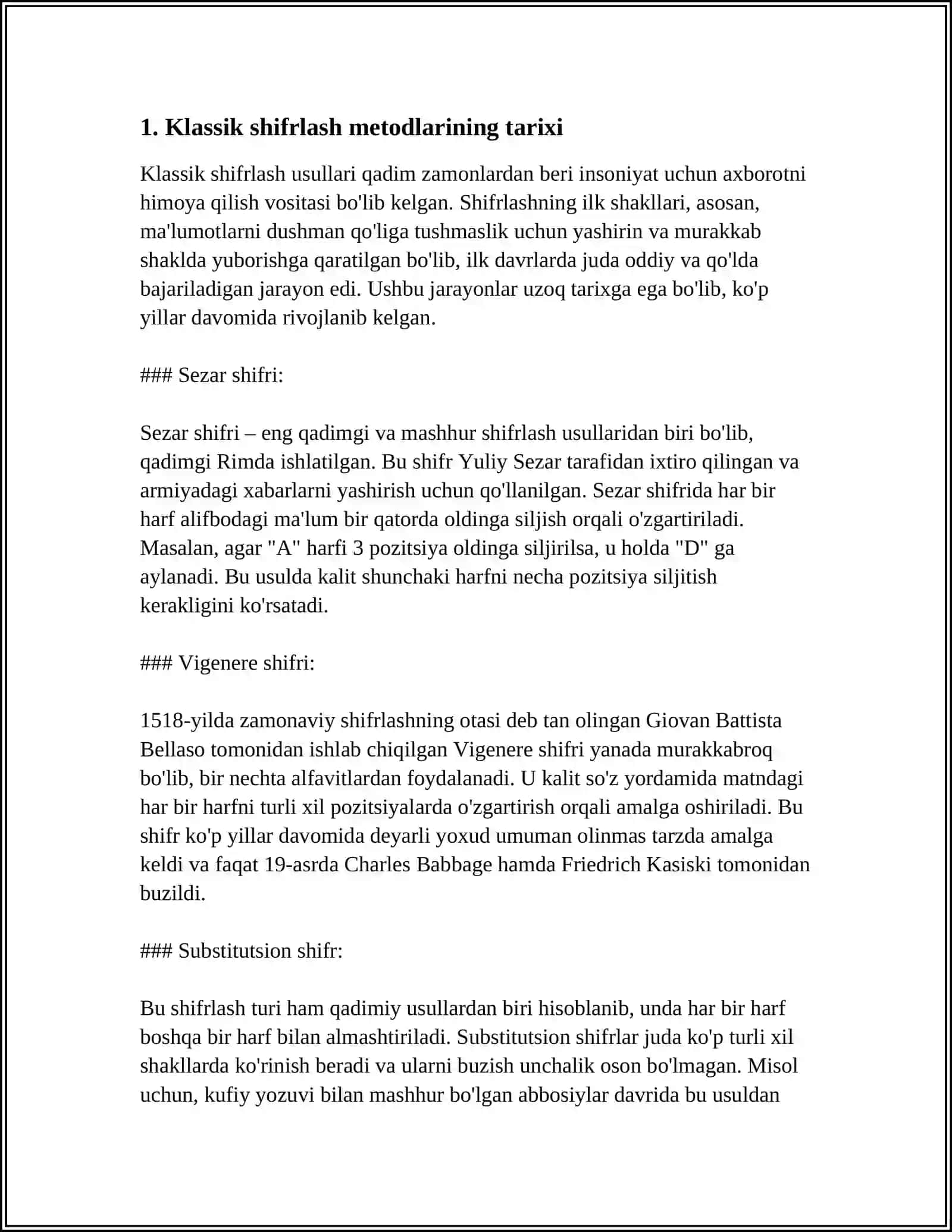 KLASSIK SHIFRLASH ALGORITMLARI 3