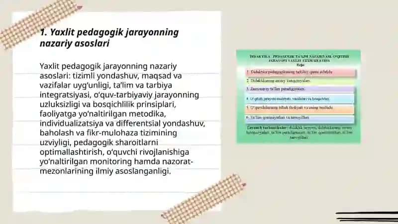Yaxlit pedagogik jarayon 3