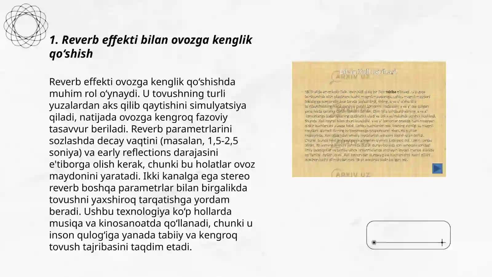 Adobe Audition dasturida effektlardan foydalanib ovozni o’zgartirish 3