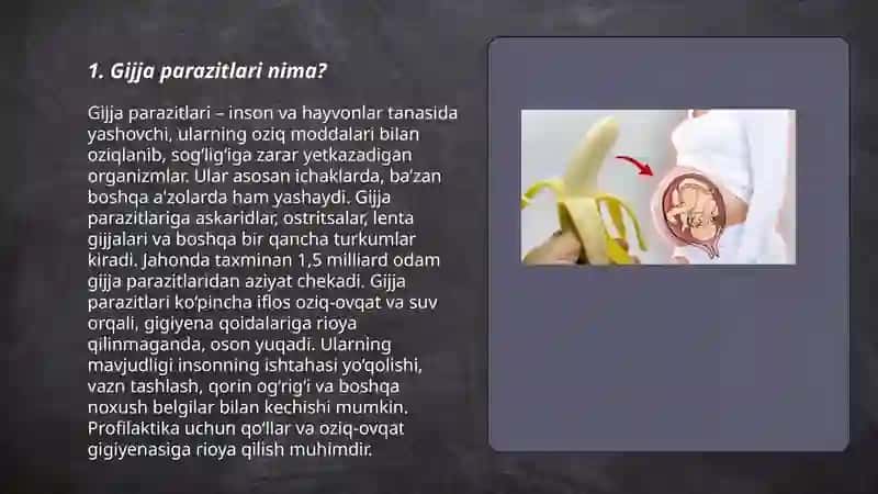 Gijja parazitlari nima? 3