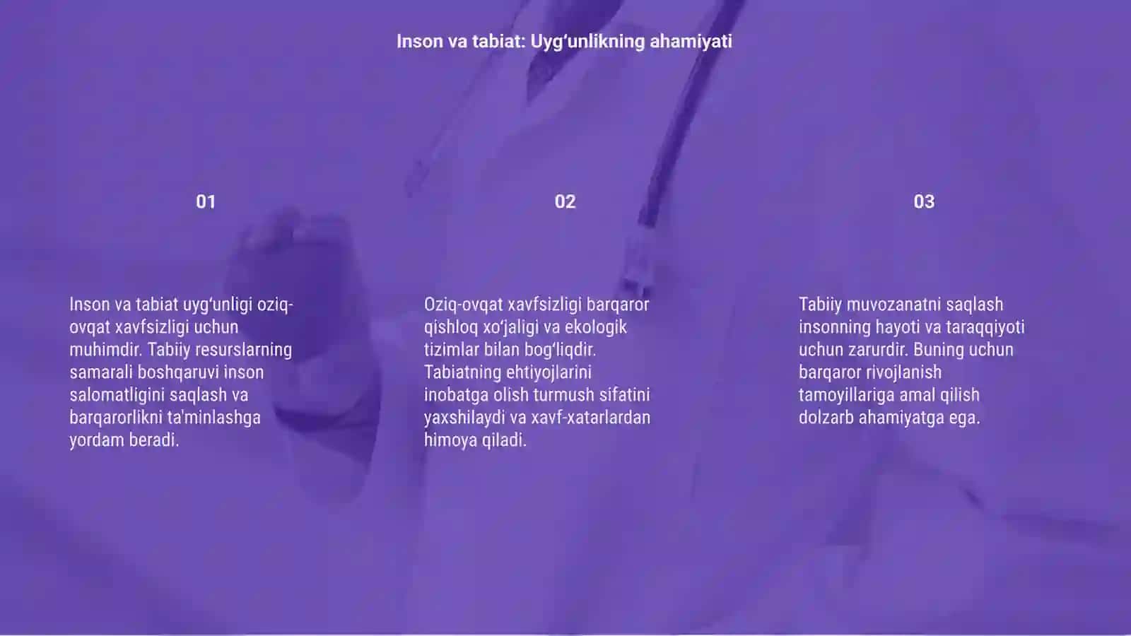 Inson va Tabiat.Oziq ovqat xavfsizligi 3