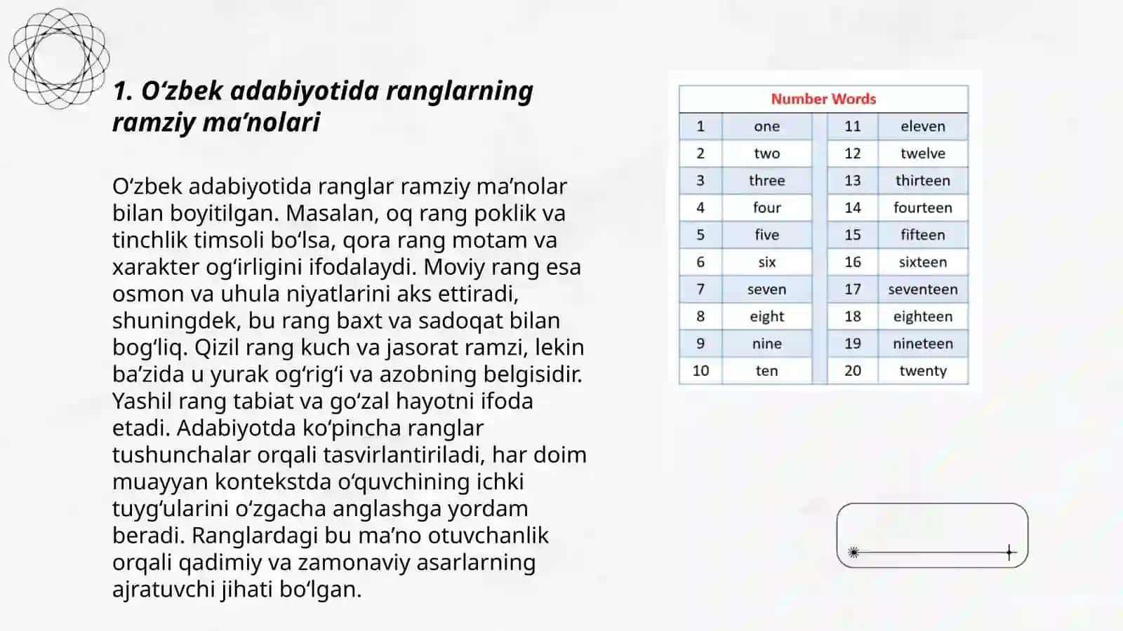 O‘zbek adabiyotida Ranglar va raqamlarning ramziy ma‘nolari 3