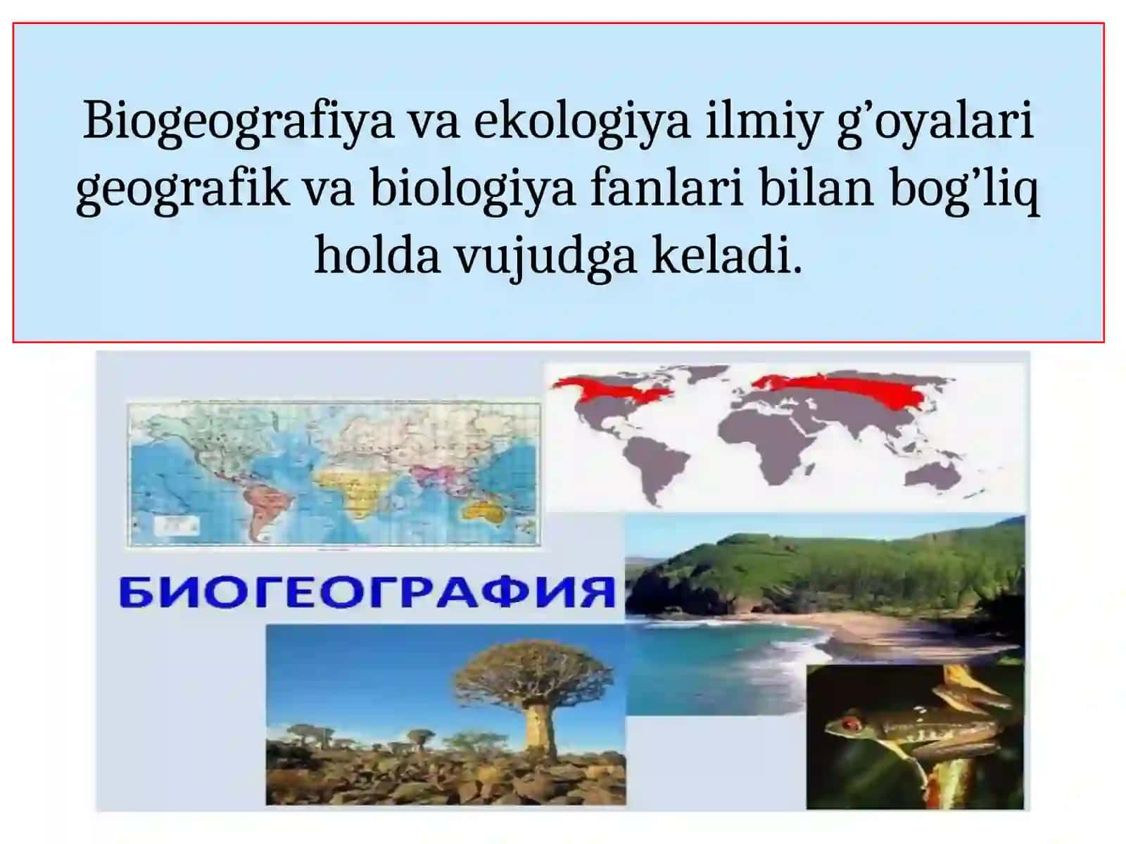 Biogeografiyaning rivojlanish tarixi 3