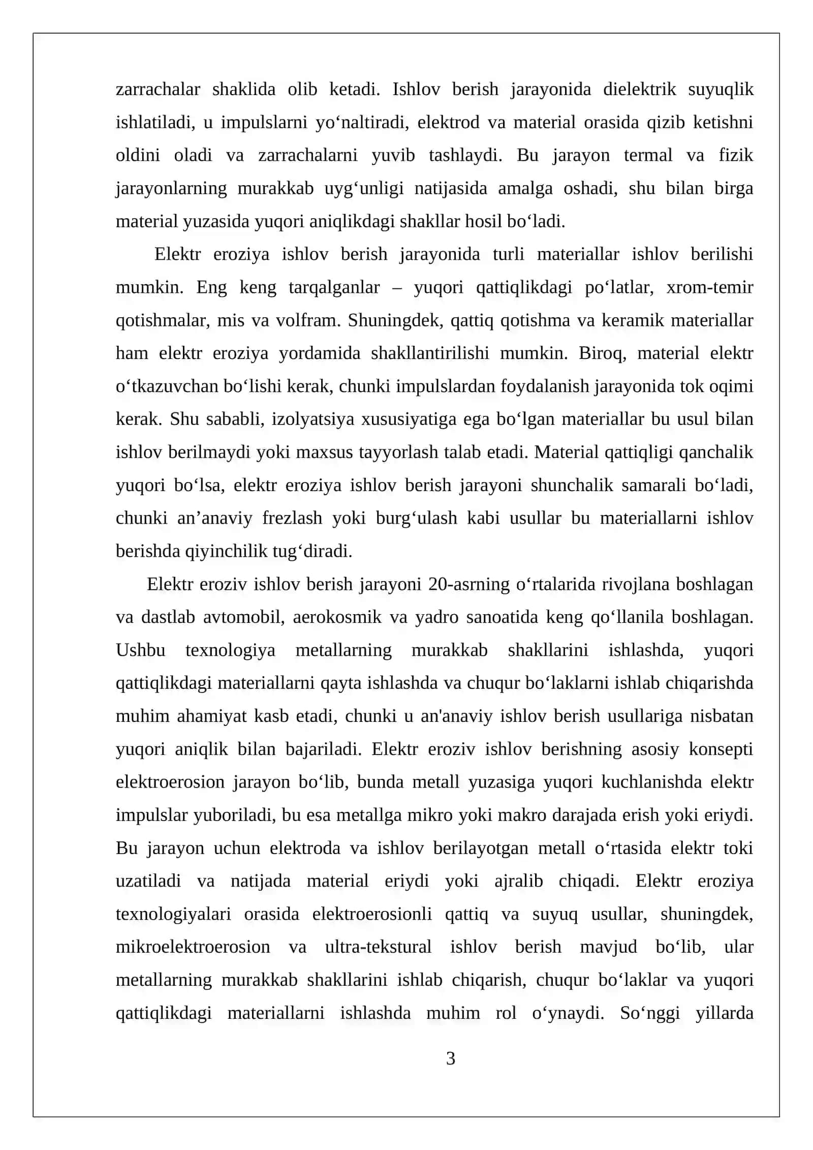 Elektr eroziya ishlov berish 3