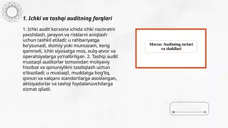 Auditning turlari va shakllari 3