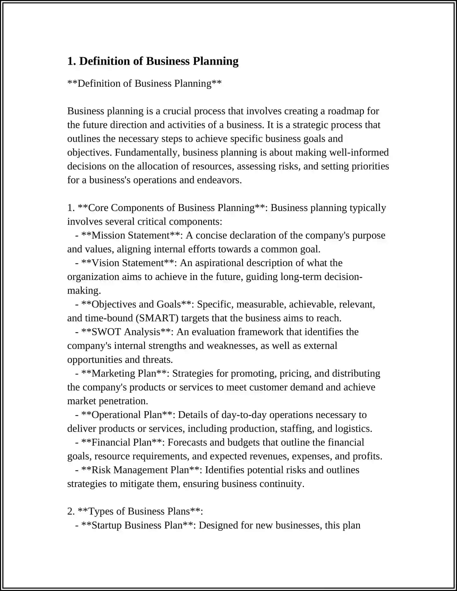 INTRODUCTION TO BUSINESS PLANNING 3