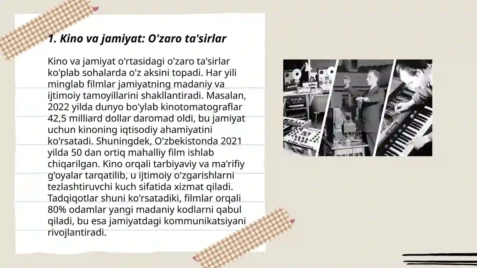 Kino va jamiyat: O'zaro ta'sirlar 3