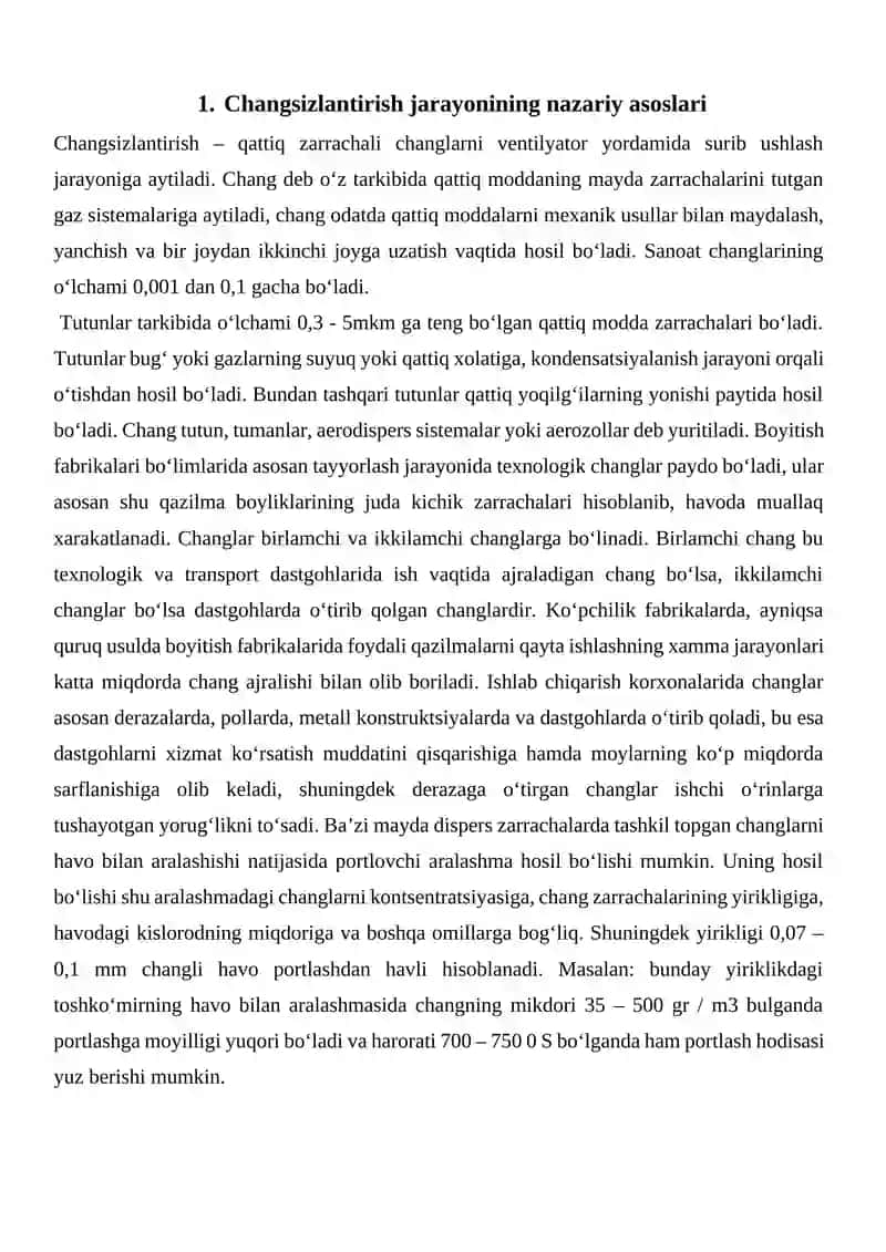 Changsizlantirish jarayoni 3