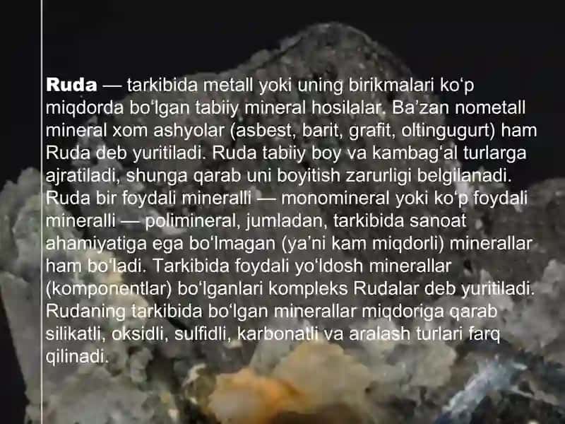 rudalarni qayta ishlashga tayyorlash 3