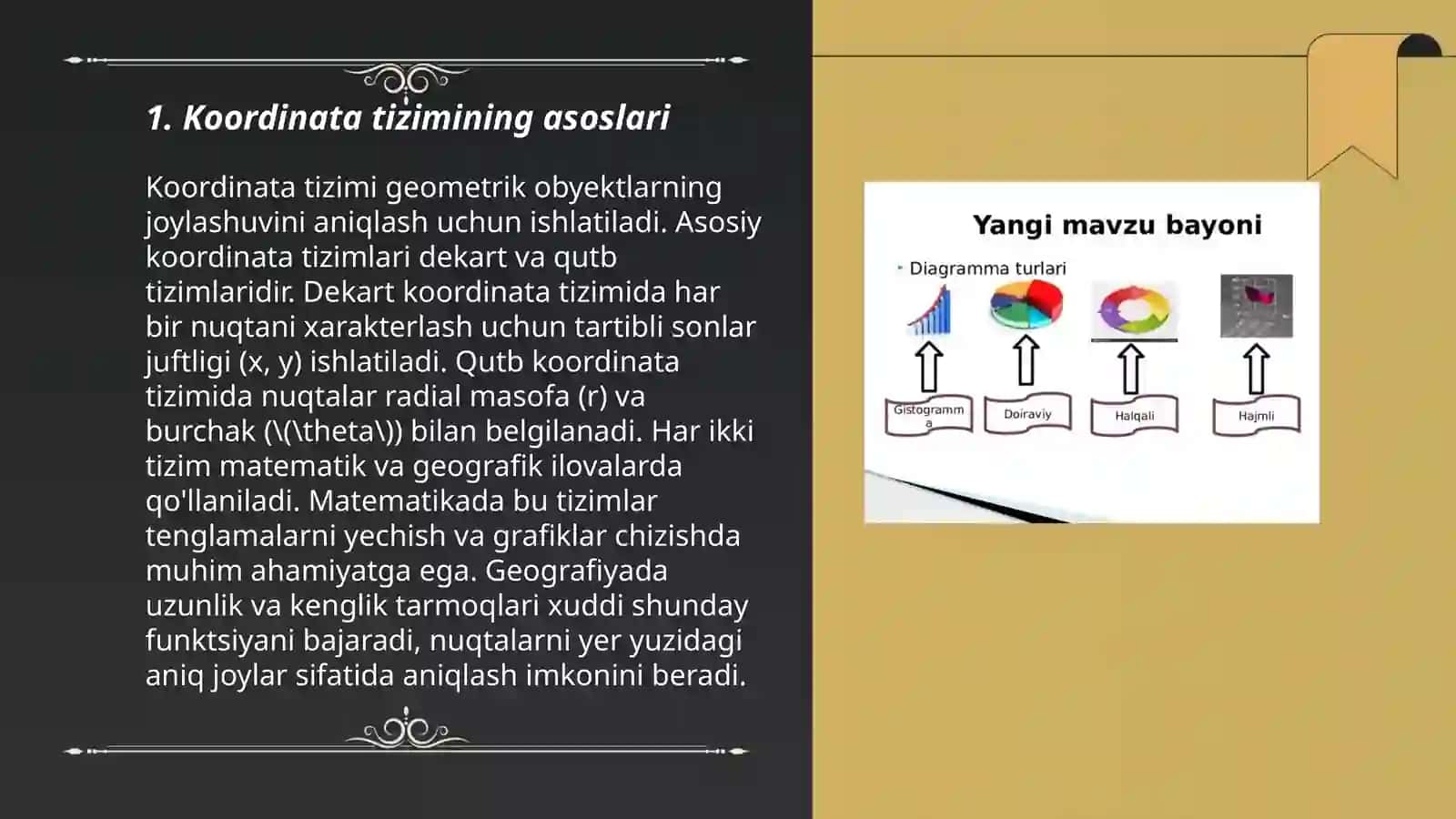 Koordinata tizimining asoslari 3