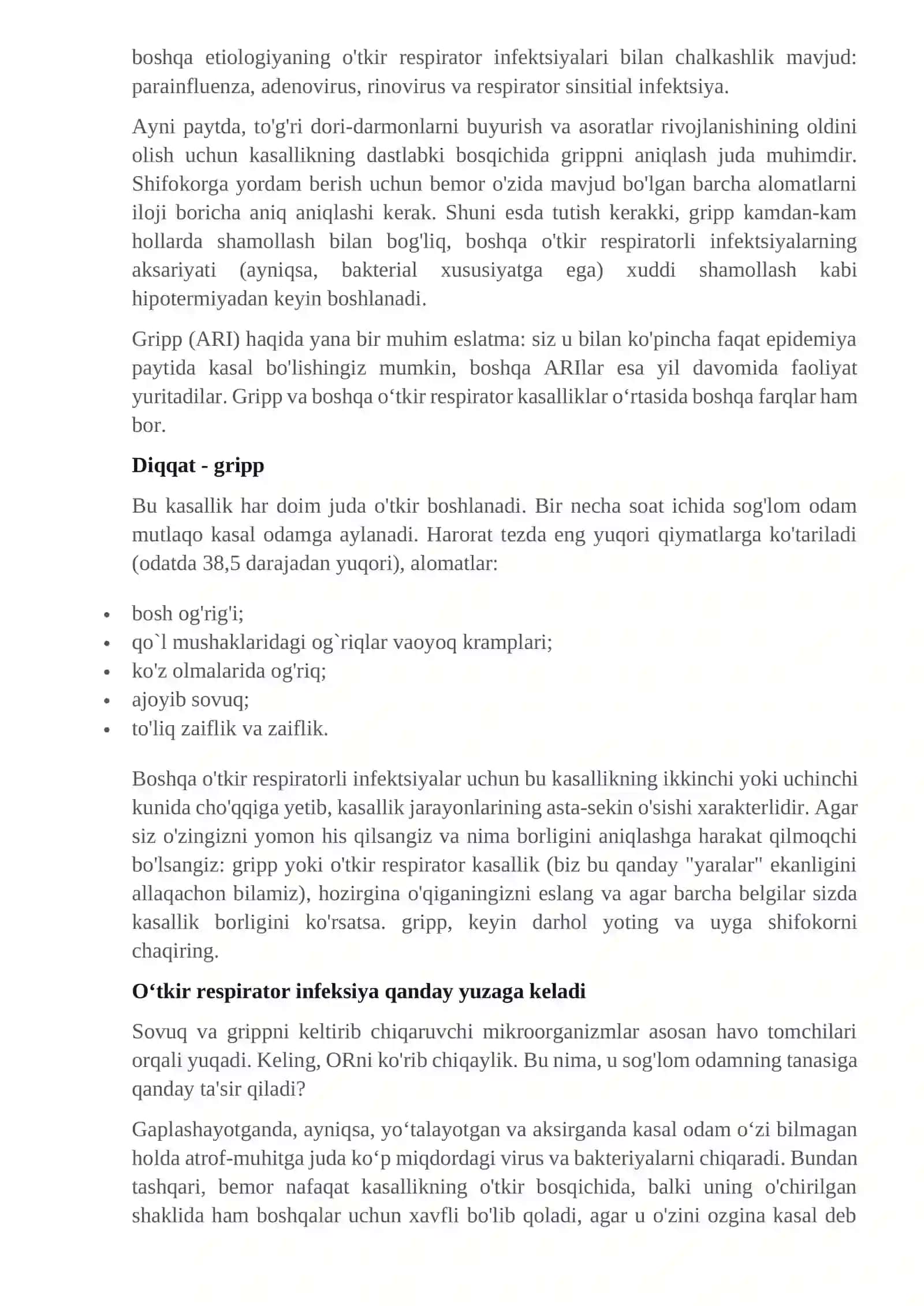Oʻtkir respirator kasalliklar 3