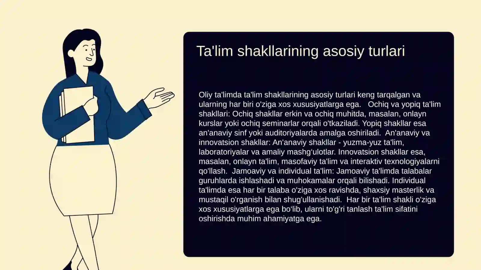 Oliy ta'limda ta'lim shakllari 3