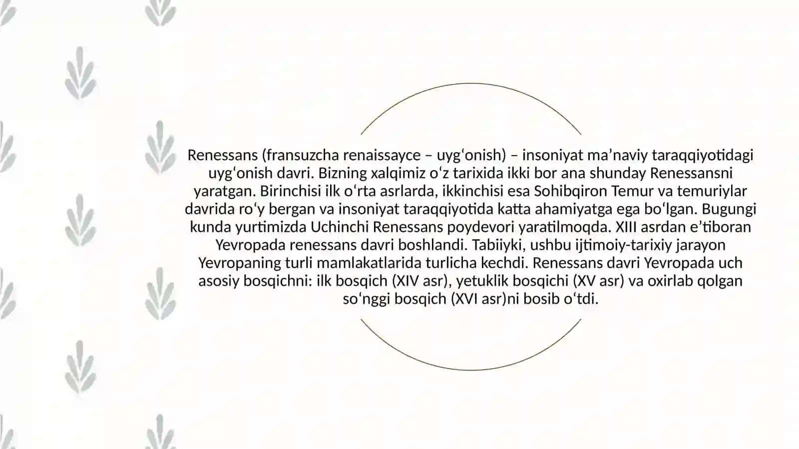 Birinchi renessans davrining mohiyati 3