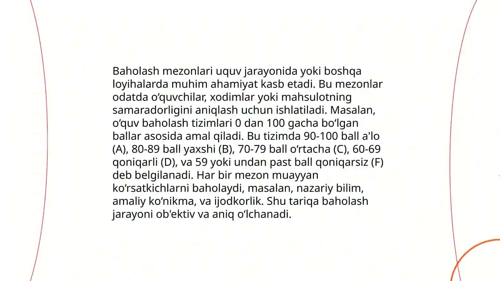 Baholash mezonlari 3