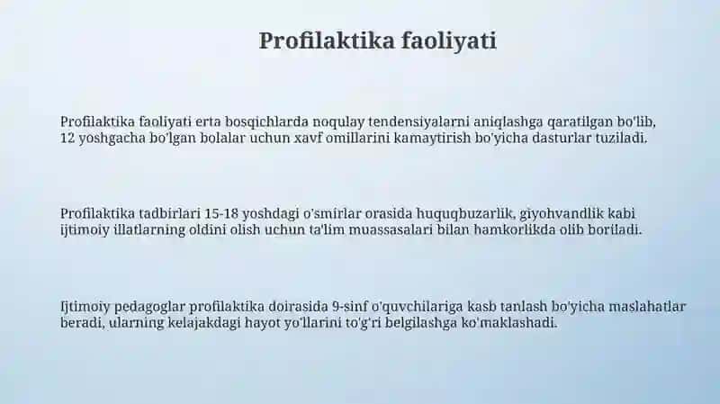 Ijtimoiy pedogogika faoliyat turlari 3