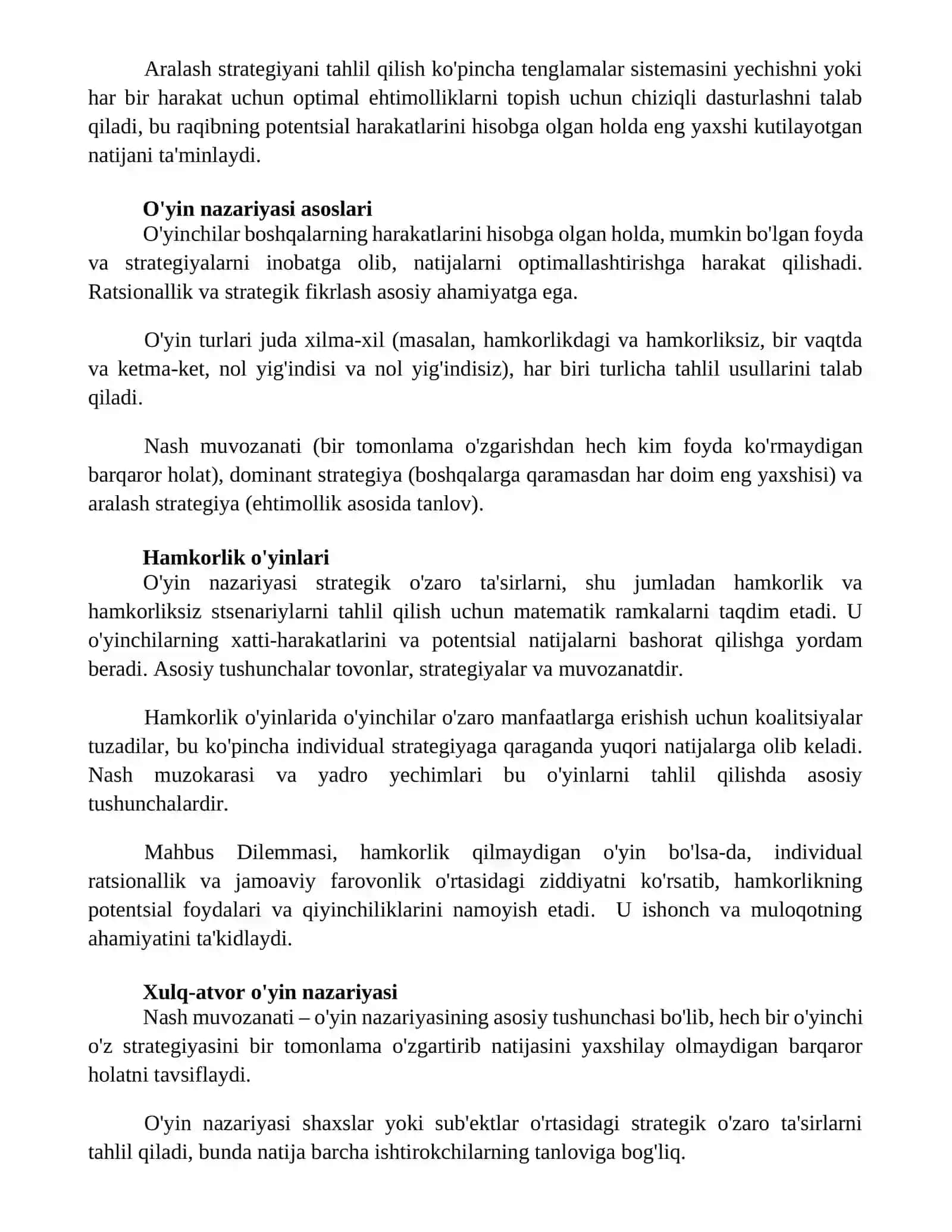 Katta oʻyin nazariyasi 3