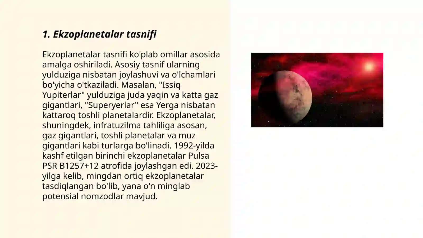 Ekzoplanetalar tasnifi 3