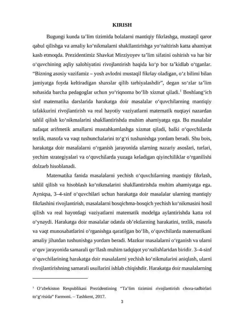 3-4-sinflarda harakatga doir masalalarni o'rganish 3