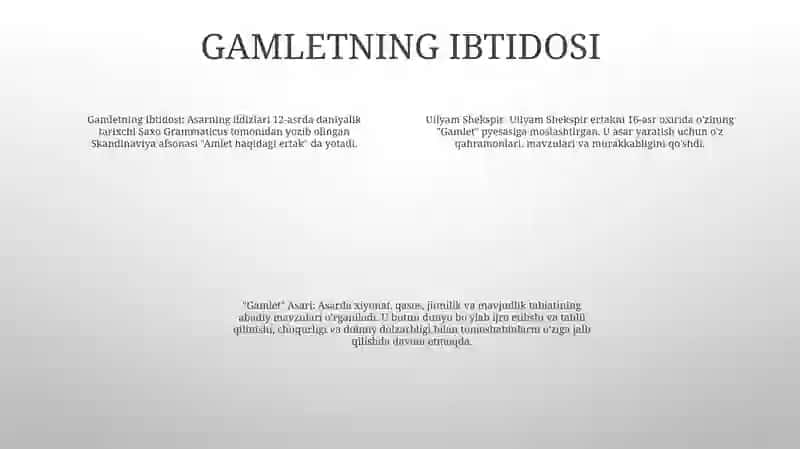 Uilliam Shekspir Va Uning "Hamlet" Asari 3