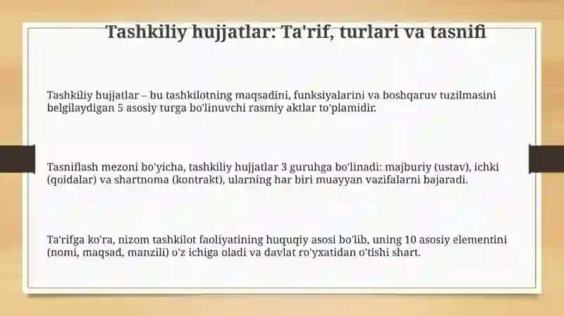 Tashkiliy hujjatlar 3