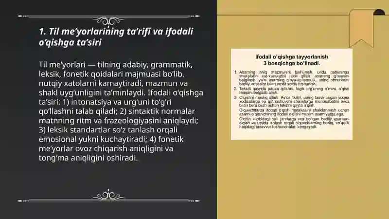 Til meʼyorlari va ularning ifodali o‘qishga taʼsiri 3
